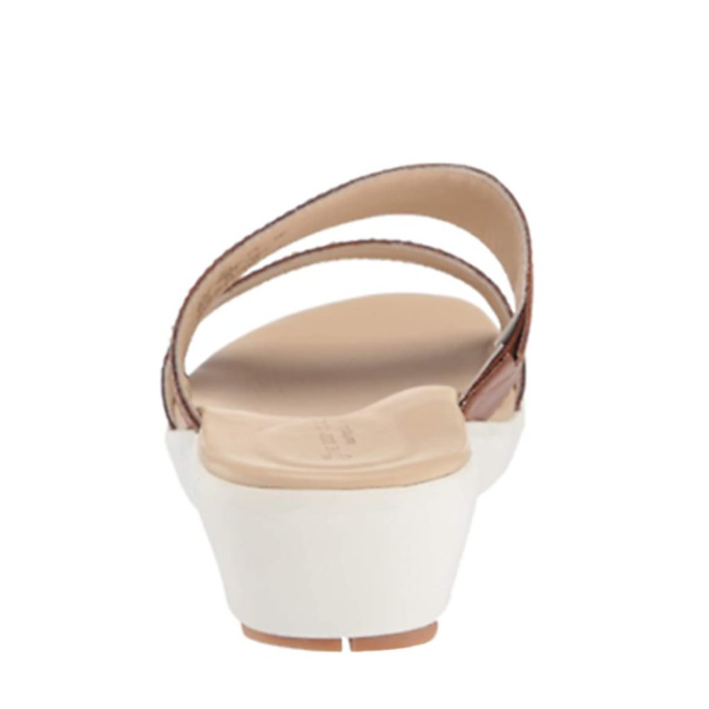 NEW Hush Puppies Women Lyricale Studded Geometric Cut Out Two Strap Wedge Slide - Picture 3 of 4